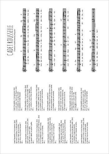 Cadet Rousselle Partition gratuite